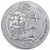 Серебряная монета 1oz Корабль Виктори 50 франков 2025 Руанда