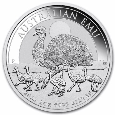 Серебряная монета 1oz Эму 1 доллар 2025 Австралия