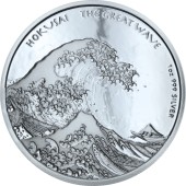 Срібна монета 1oz Хокусай Велика Хвиля 1 долар 2017 Фіджі