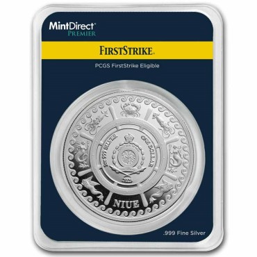 Серебряная монета 1oz Сирена 1 доллар 2025 Ниуэ (MD Premier + PCGS FirstStrike®)