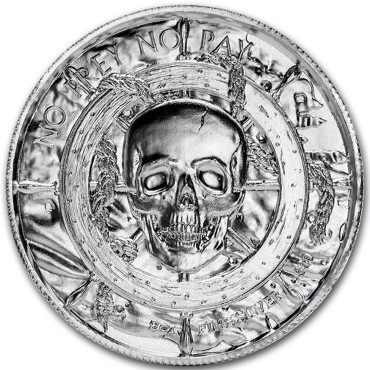 Серебряный раунд 2oz Сирена США (высокий рельеф)