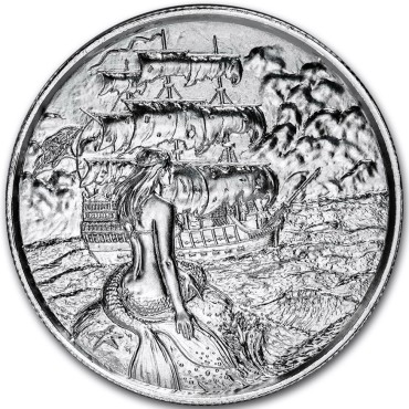 Срібний раунд 2oz Сирена США (високий рельєф)