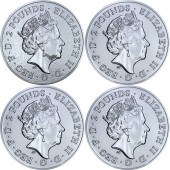 Серебряная монета Лондон 2 фунта стерлингов 2017-2019 Великобритания
