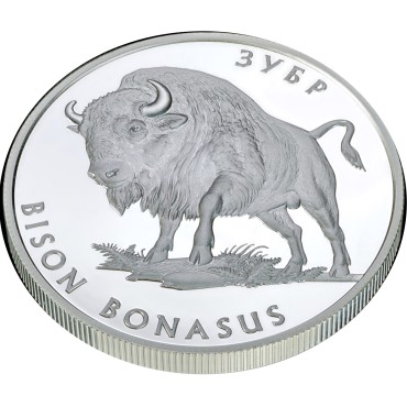 Срібна монета 1oz Зубр 10 гривень 2003 Україна