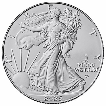 Срібна монета 1oz Американський Орел 1 долар 2025 США (Eagle Privy)