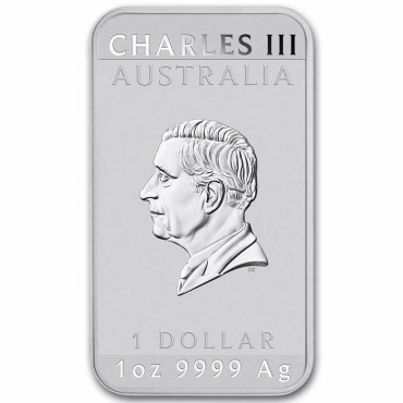Серебряная монета 1oz Прямоугольный Дракон 1 доллар 2025 Австралия