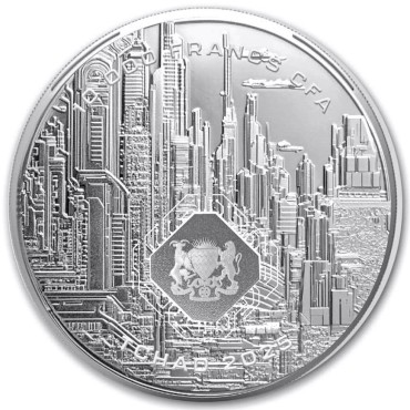 Срібна монета 1oz Штучний Інтелект 5000 франків КФА 2025 Чад