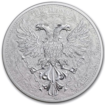 Серебряный раунд 1oz Лист Бука 5 марок 2023 Германия