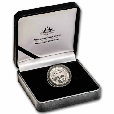 Срібна монета 1oz Зубастий Дельфін 5 доларів 2023 Австралія (пруф, високий рельєф)