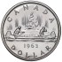 Срібна монета 1 Долар 1963 Канада