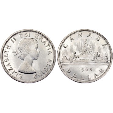 Срібна монета 1 Долар 1963 Канада