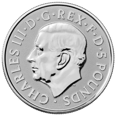 Срібна монета 2oz Борза Річмонда "Королівські Звірі Тюдорів" 5 фунтів 2025 Великобританія