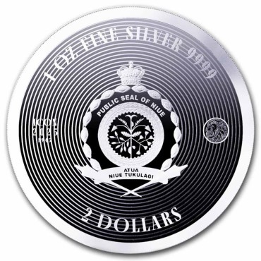 Серебряная монета 1oz Пиктограмма Сэр Уинстон Черчилль 2 доллара 2025 Токелау