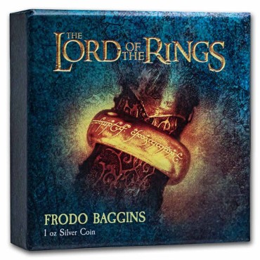 Серебряная монета 1oz Властелин Колец: Фродо Бэггинс 2 доллара 2021 Ниуэ (пруф, цветная)