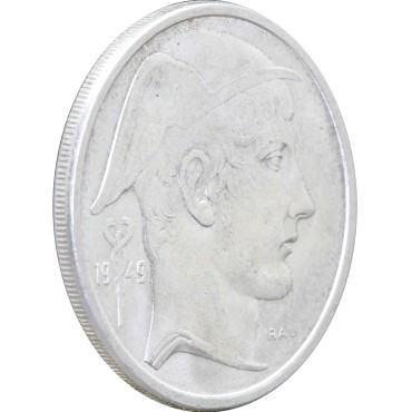 Срібна монета 50 франків 1949 року Бельгія