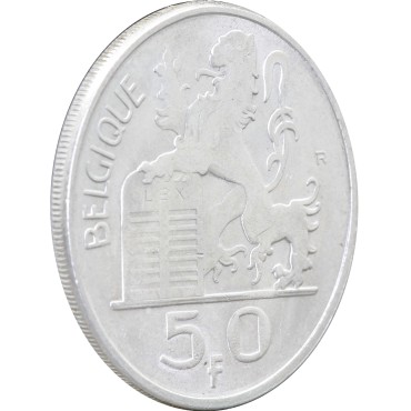 Срібна монета 50 франків 1949 року Бельгія