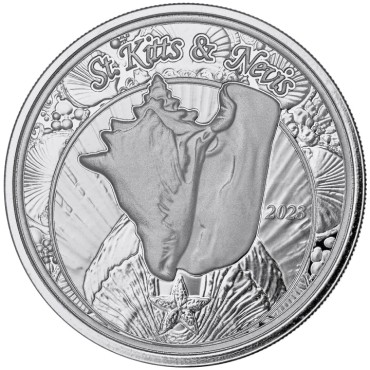 Срібна монета 1oz Сент-Кітс і Невіс 2 долари 2023 Східні Кариби