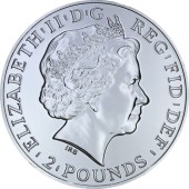 Серебряная монета 1oz Британия 2 фунта стерлингов Великобритания 2011