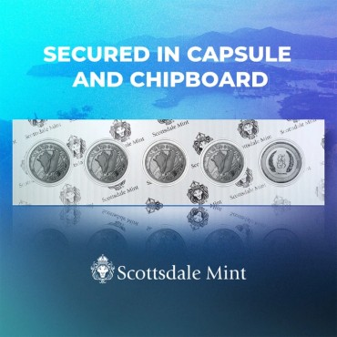 Серебряная монета 1oz Сент-Китс и Невис 2 доллара 2023 Восточные Карибы