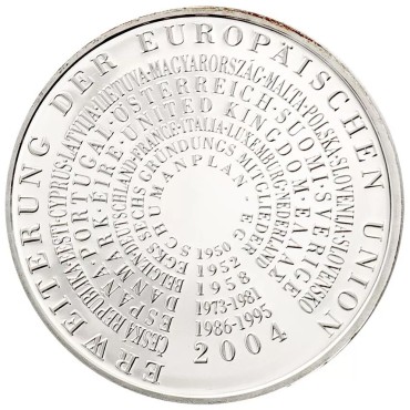 Срібна монета Розширення Євросоюзу 10 Євро 2004 Німеччина