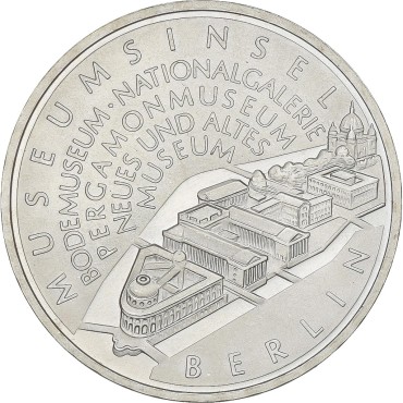 Серебряная монета Берлинский Музей 10 Евро 2002 Германия