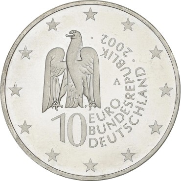 Срібна монета Берлінський Музей 10 Євро 2002 Німеччина