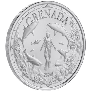 Срібна монета 1oz Гренада 2 долари 2024 Східні Кариби