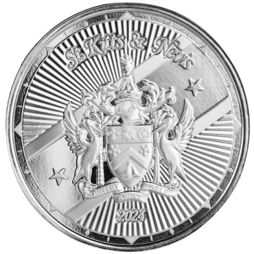 Срібна монета 1oz Сент-Кітс і Невіс 2 долари 2024 Східні Кариби