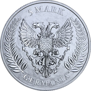 Серебряная монета 1oz 5 марок Германия 2019