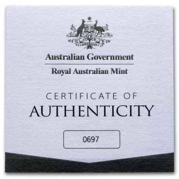 Серебряная монета 1oz Крестовидный Дельфин 5 долларов 2024 Австралия (пруф, высокий рельеф)