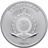 Серебряная монета 1oz Железный Человек против Альтрона 2 доллара 2025 Ниуэ