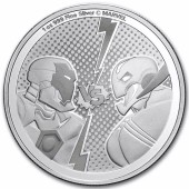 Срібна монета 1oz Залізна Людина проти Альтрона 2 долари 2025 Ніуе