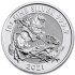 Срібна монета 1oz Святий Георгій і Дракон 2 фунти 2021 Великобританія