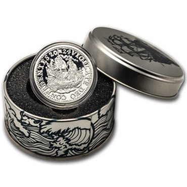 Срібна монета 1oz Корабельний Шилінг 2024 Нідерланди рестрайк (пруф)