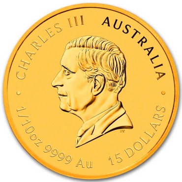 Золота монета 1/10oz Рік Змії 15 доларів 2025 Австралія