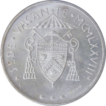 Срібна монета 500 лір 1978 Ватикан