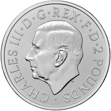 Срібна монета 1oz Британський Лев 2 англійські фунти 2025 Великобританія