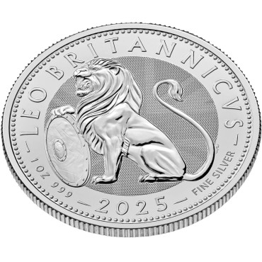 Срібна монета 1oz Британський Лев 2 англійські фунти 2025 Великобританія