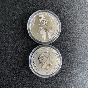 Срібна монета 1oz Дарт Вейдер "Зоряні Війни" 2 долара 2017 Ніуе
