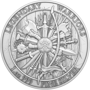 Срібний раунд 1oz Легендарні Воїни: Сидячий Бик США