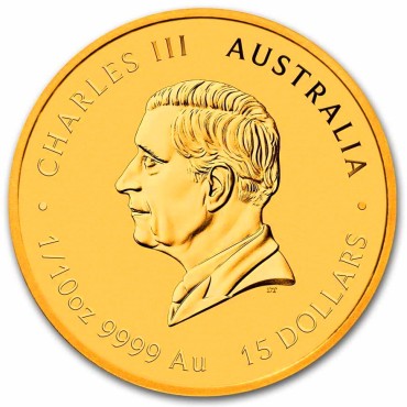 Золота монета 1/10oz Рік Коня 15 доларів 2026 Австралія