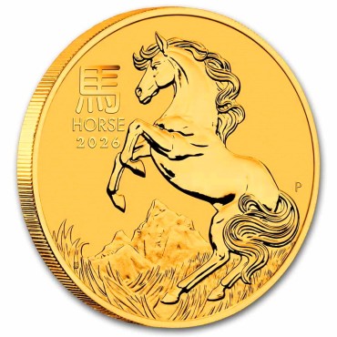 Золота монета 1/10oz Рік Коня 15 доларів 2026 Австралія