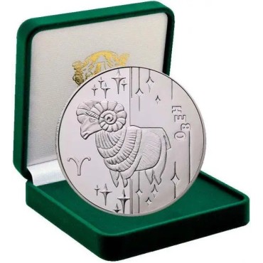 Серебряная монета 1/2oz Овен 5 гривен 2006 Украина