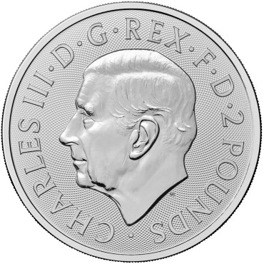 Срібна монета 1oz Святий Георгій і Дракон 2 фунти 2025 Великобританія