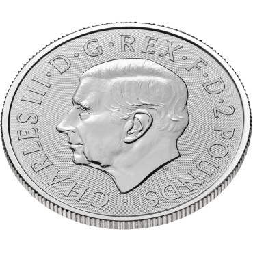 Срібна монета 1oz Святий Георгій і Дракон 2 фунти 2025 Великобританія