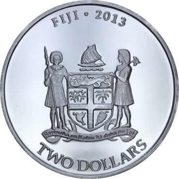 Серебряная монета 1oz Черепаха Таку 2 доллара 2013 Фиджи