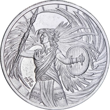 Серебряный раунд 1oz Орел-Воин Ацтеков США