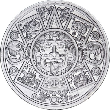 Серебряный раунд 1oz Орел-Воин Ацтеков США