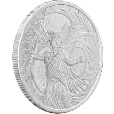 Серебряный раунд 1oz Орел-Воин Ацтеков США
