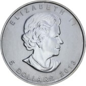 Серебряная монета 1oz Кленовый Лист Монете 25 лет 5 долларов 2013 Канада